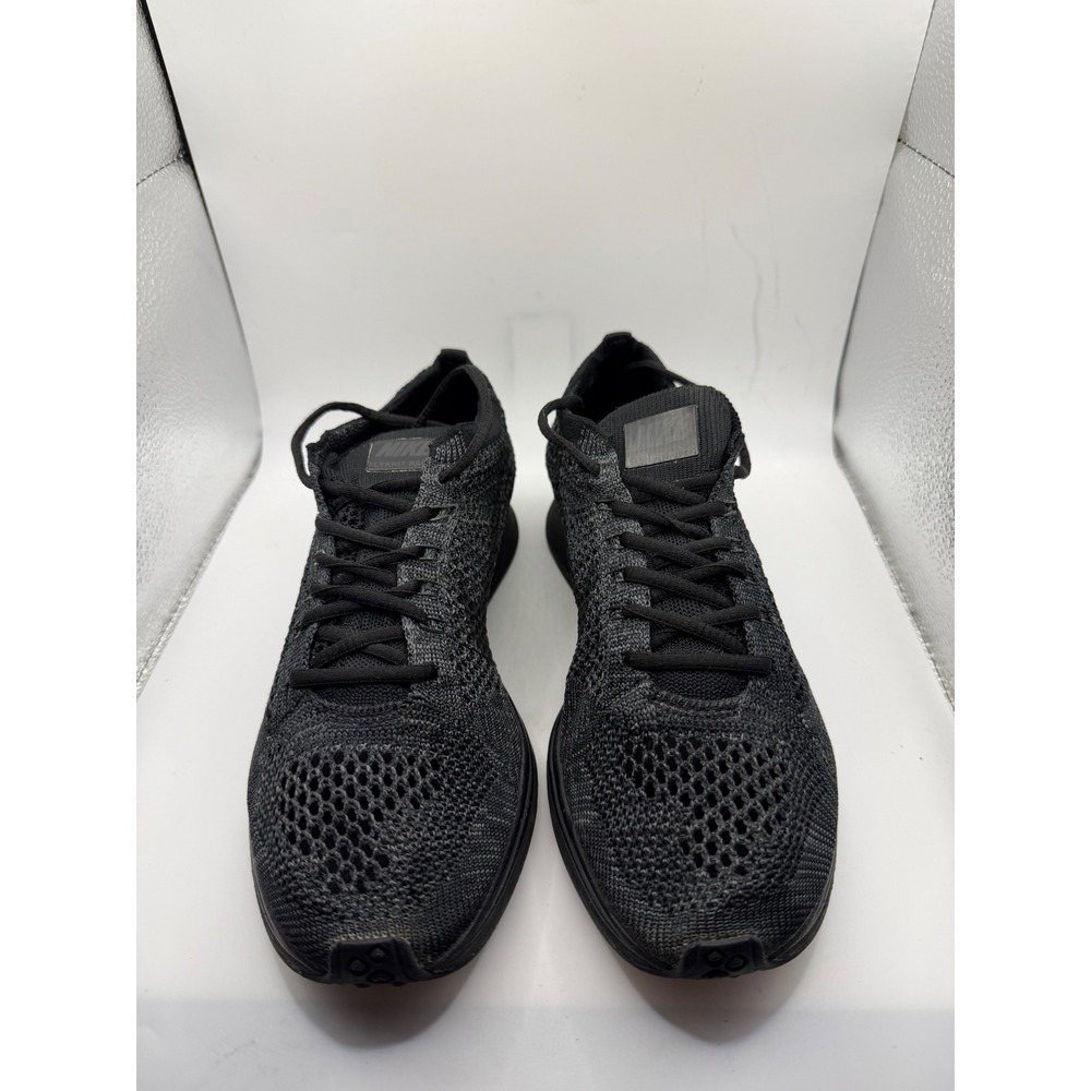 Nike Flyknit Racer Triple Black Running Shoes 526628-009 Mens 5 Womens 6.5